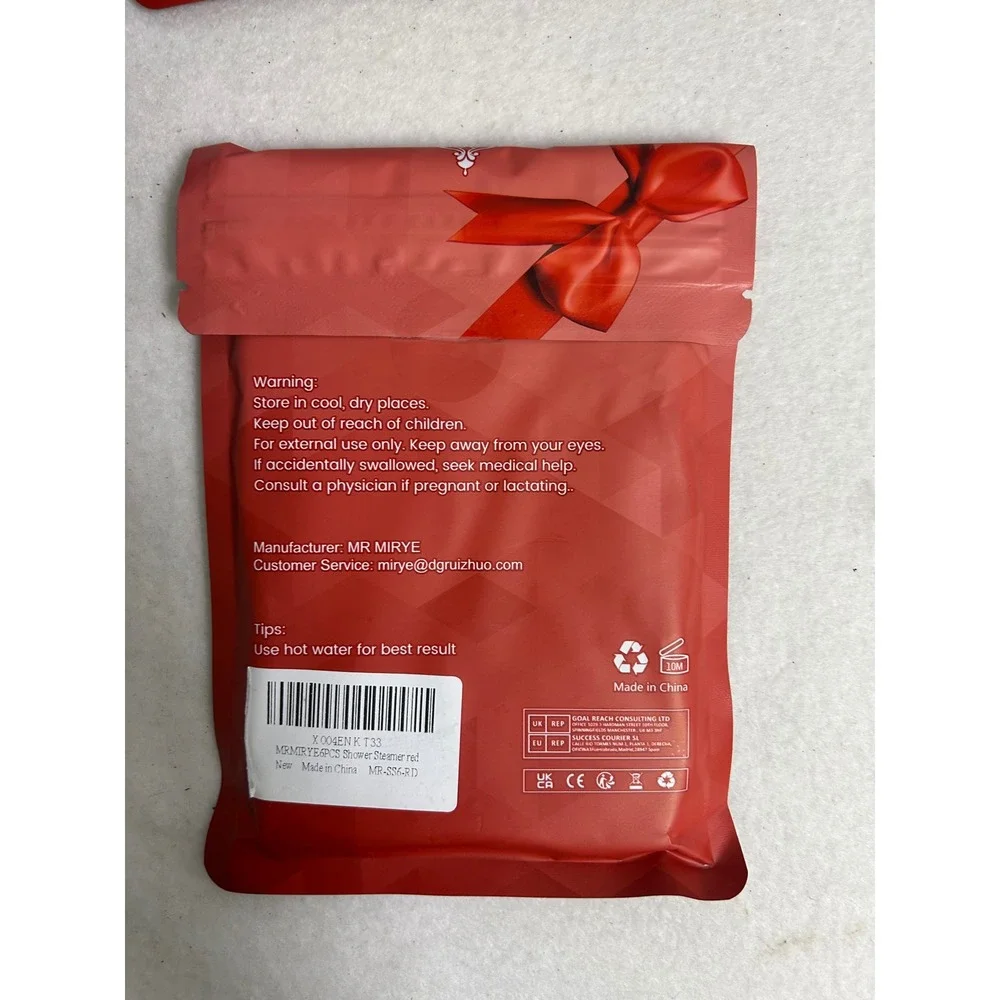 Spa Relaxation MR MIRYE Unisex 7 Pack Red Shower Steamers 42ct Naturally Scented